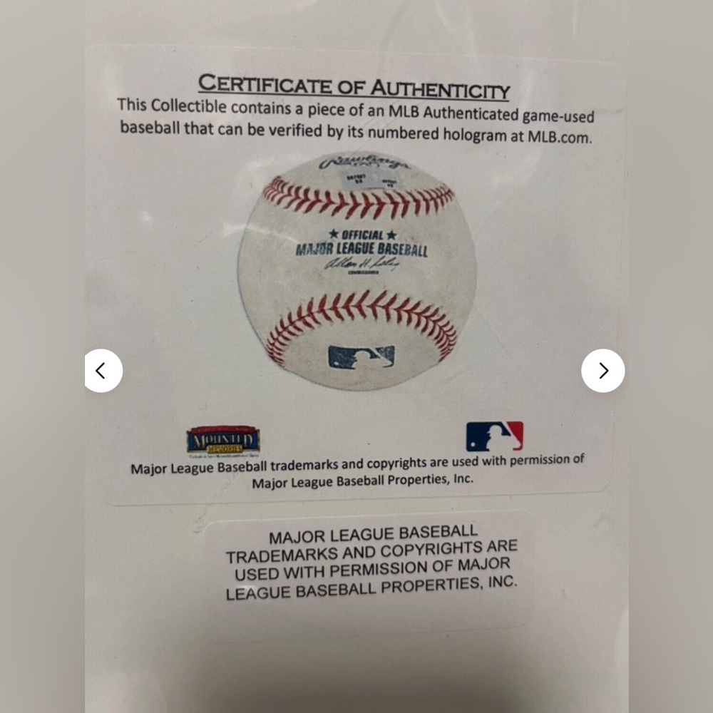 Authentic MLB Barry Bonds game used memorabilia framed limited edition - Picture 8 of 8
